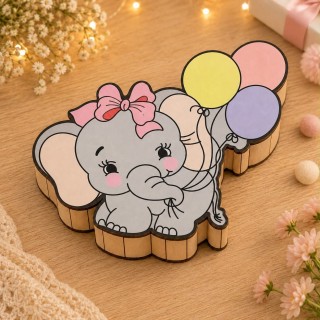 CAJAS ELEFANTE BEBÉ CON GLOBOS