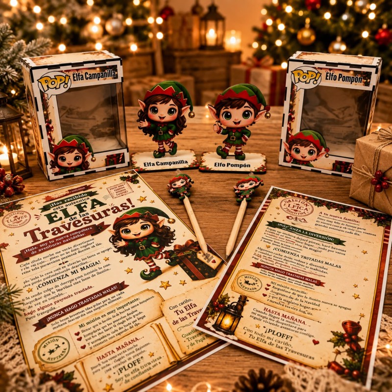 FUNKO DE MADERA EDICIÓN ELFOS DE LA NAVIDAD