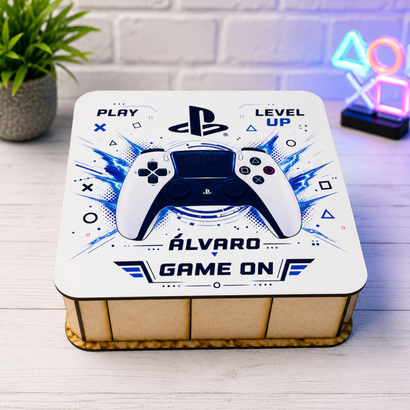 CAJA MADERA PLAY STATION