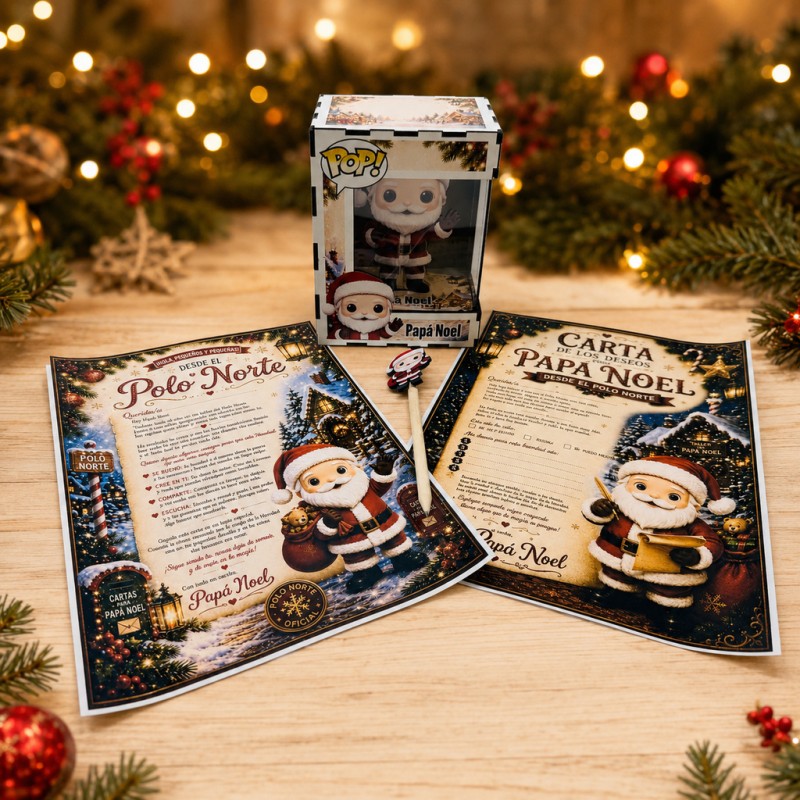 FUNKO DE MADERA EDICIÓN PAPÁ NOEL