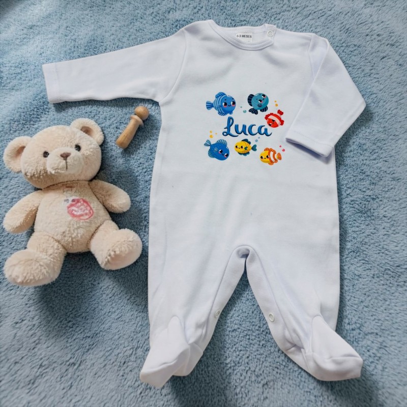 PIJAMA BEBÉ PECECITOS DE COLORES