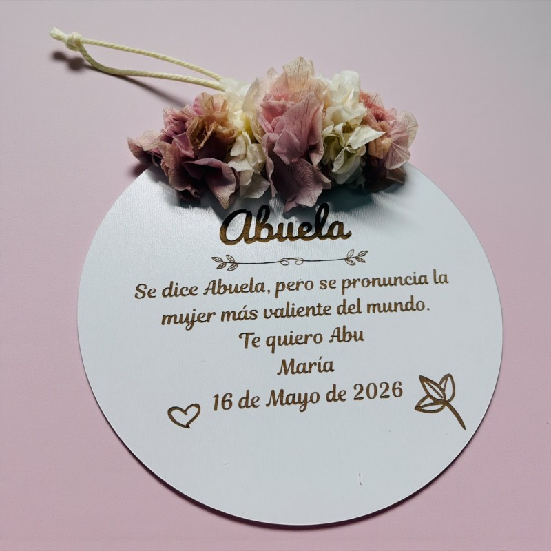 PLACA CON DEDICATORIA