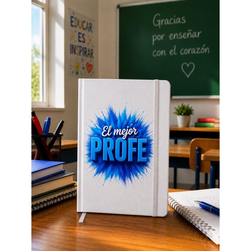 LIBRETA AZUL EL MEJOR MAESTRO O PROFE