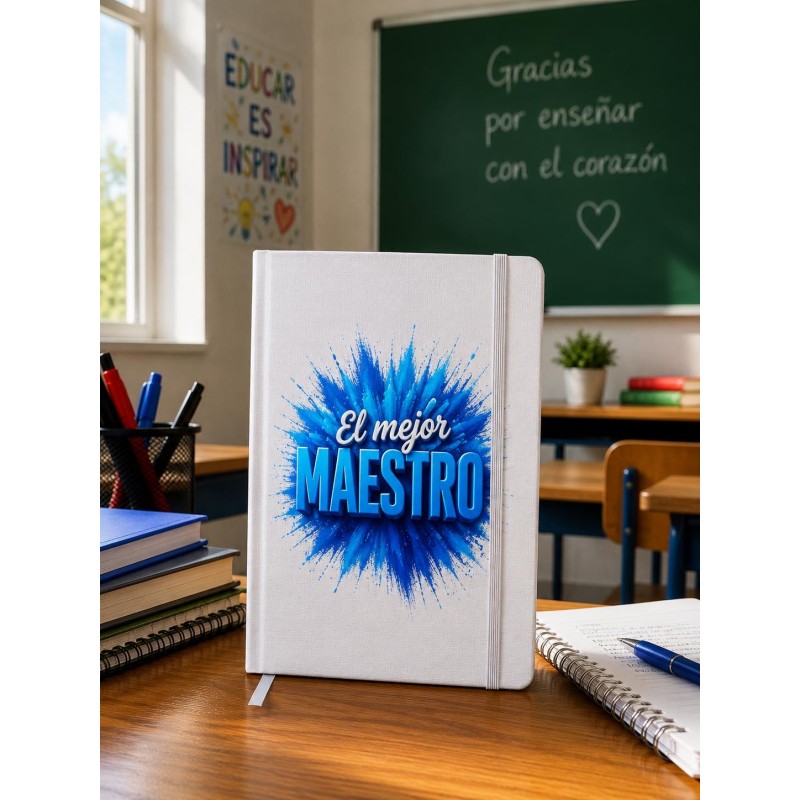 LIBRETA AZUL EL MEJOR MAESTRO O PROFE