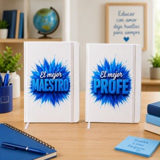 LIBRETA AZUL EL MEJOR MAESTRO O PROFE