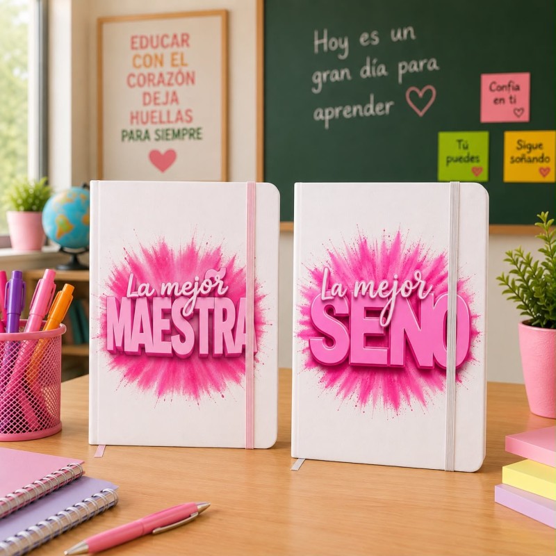 LIBRETA ROSA LA MEJOR MAESTRA O SEÑO