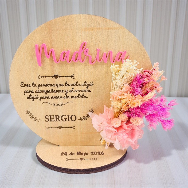PLACA REDONDA MADRINA O PADRINO