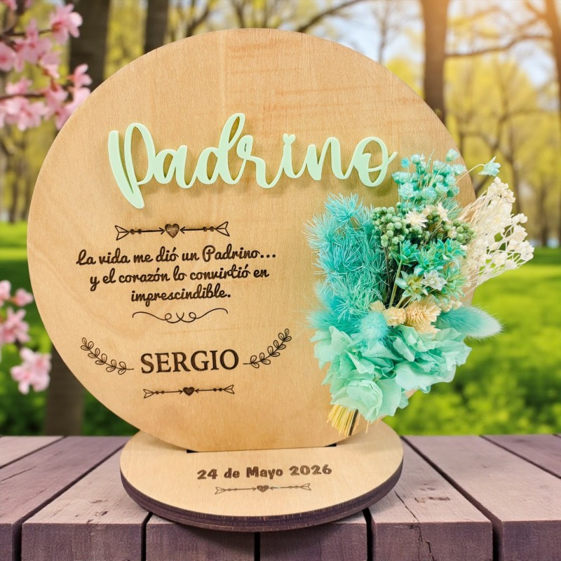 PLACA REDONDA MADRINA O PADRINO
