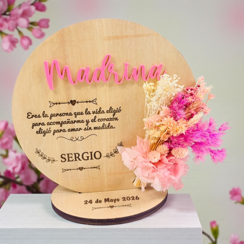 PLACA REDONDA MADRINA O PADRINO