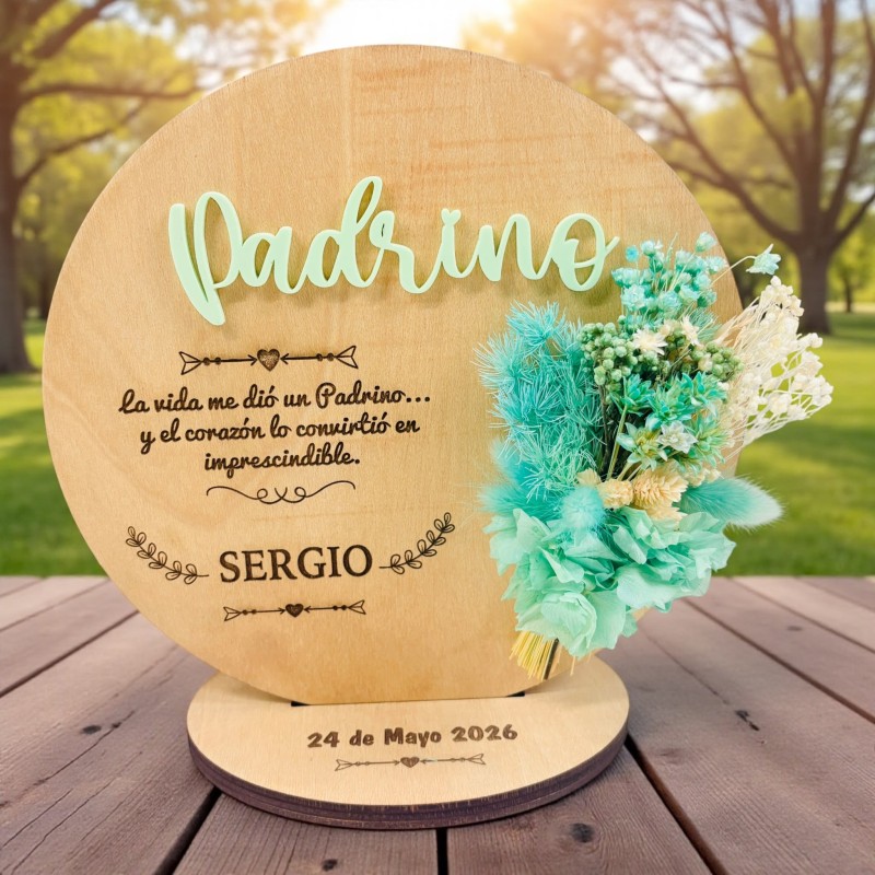 PLACA REDONDA MADRINA O PADRINO