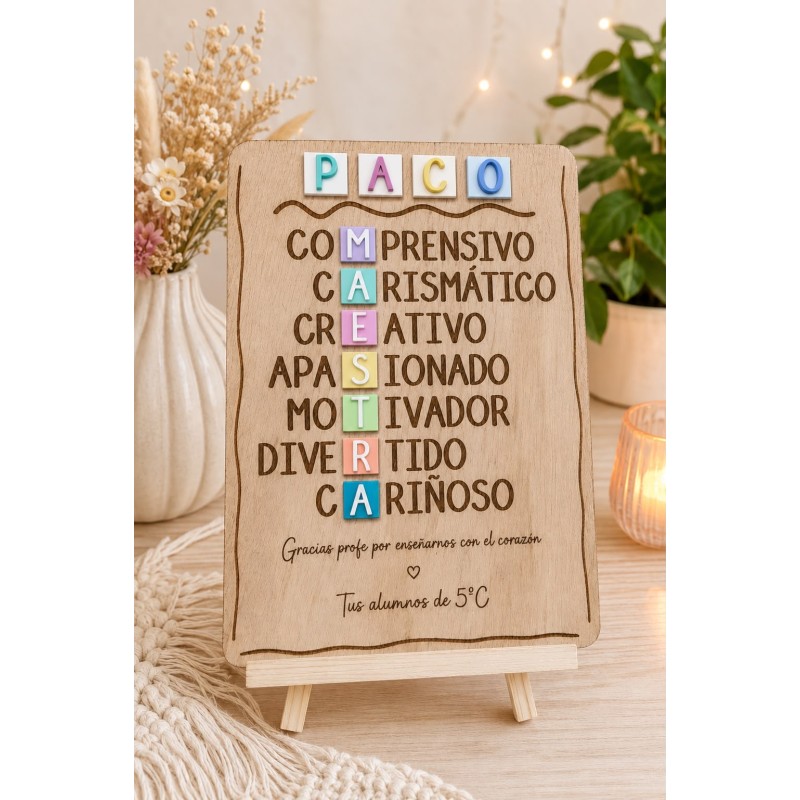 PLACA LA ESENCIA DE UN GRAN MAESTR@