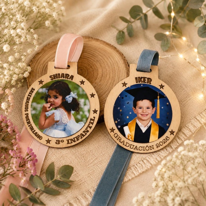 MEDALLA GRADUACIÓN CON FOTO