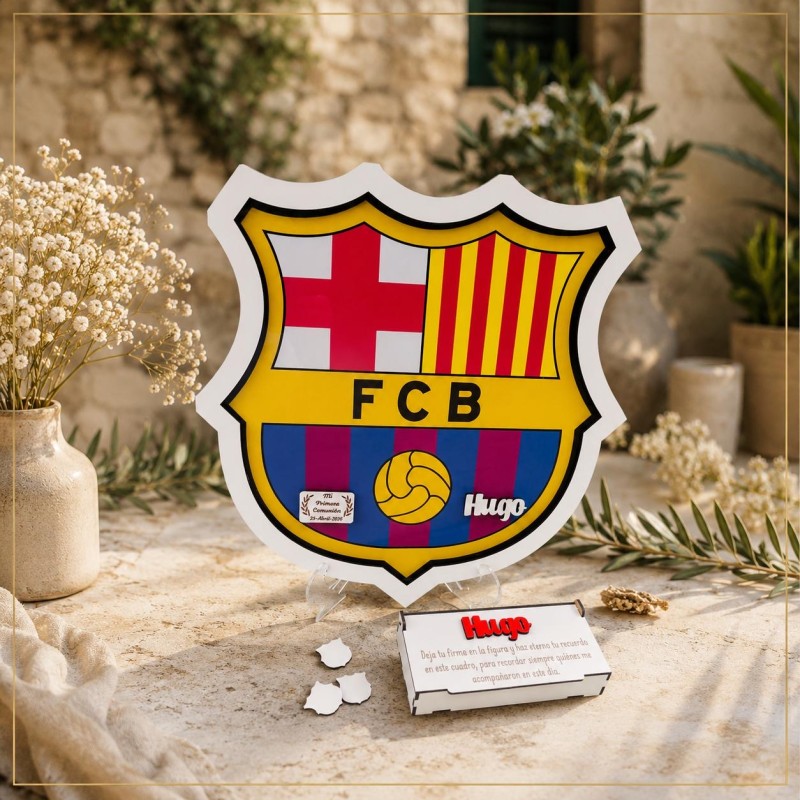 CUADRO DE FIRMAS ESCUDO F.C BARCELONA