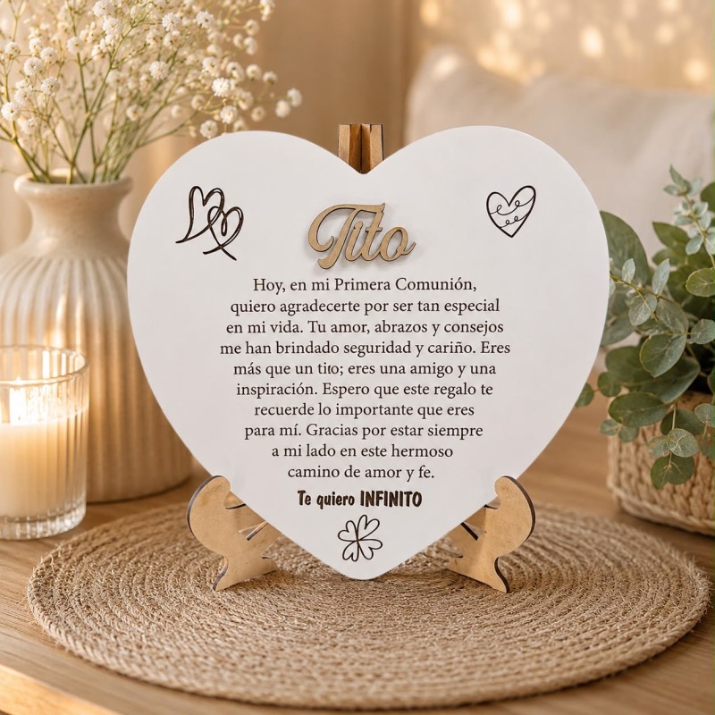 PLACA CORAZÓN CON FRASE