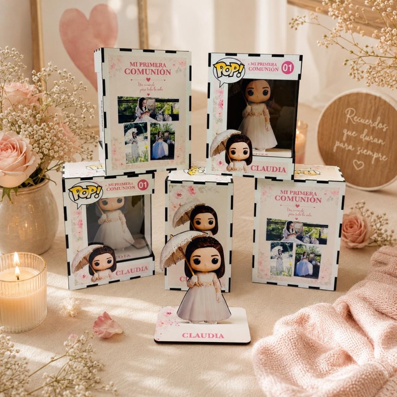 FUNKO DE MADERA EDICIÓN COMUNIÓN CON FOTOS