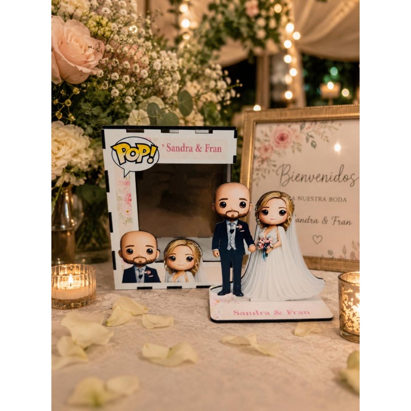 FUNKO DE MADERA PERSONALIZADO BODA