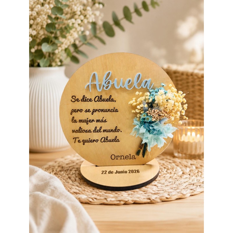 PLACA REDONDA MAMÁ O ABUELA