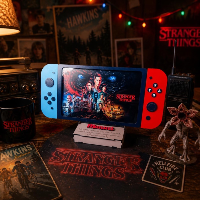 CUADRO DE FIRMAS NINTENDO SWITCH STRANGER THINGS