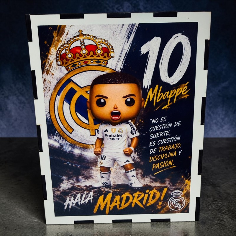 FUNKO DE MADERA EDICIÓN MBAPPÉ REAL MADRID