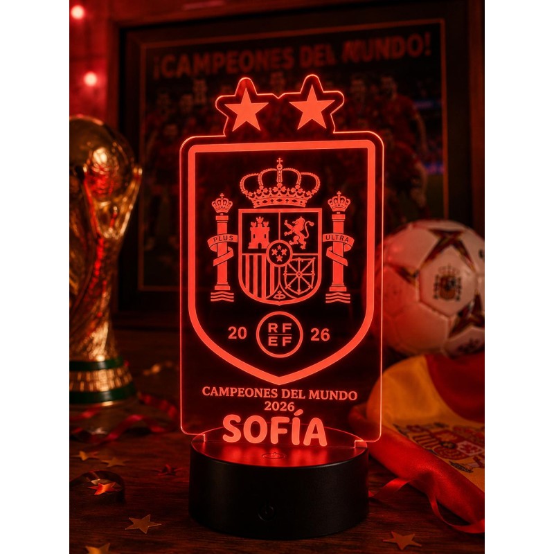LÁMPARA ESCUDO ESPAÑA CAMPEONES DEL MUNDO