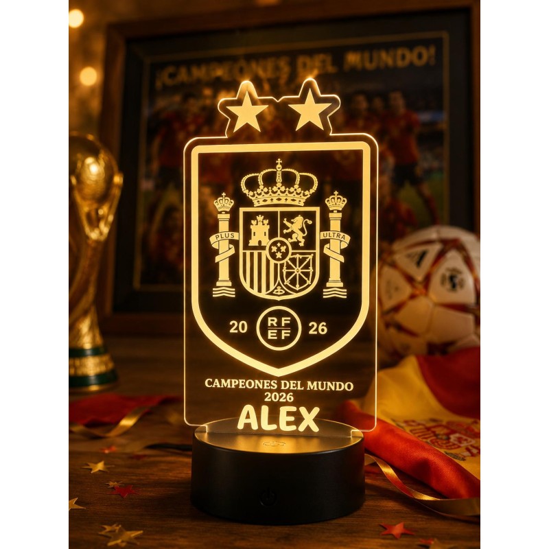 LÁMPARA ESCUDO ESPAÑA CAMPEONES DEL MUNDO
