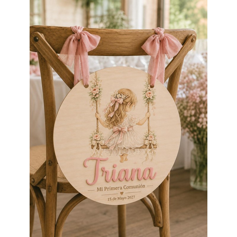 PLACA SILLA COMUNIÓN COLUMPIO TRIANA