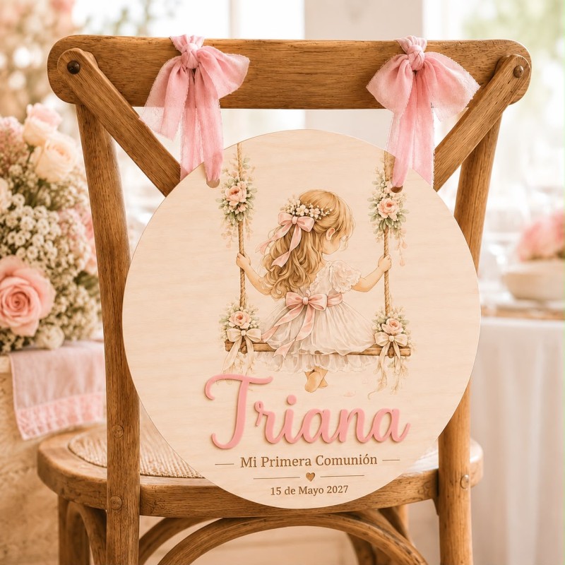 PLACA SILLA COMUNIÓN COLUMPIO TRIANA