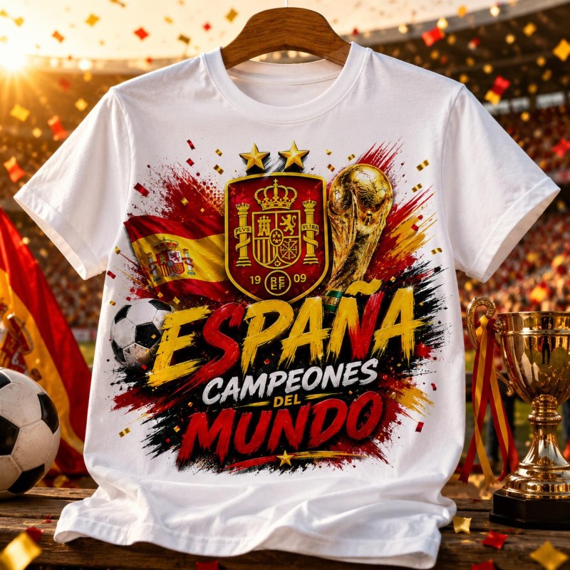 CAMISETA ESPAÑA CAMPEONES DEL MUNDO