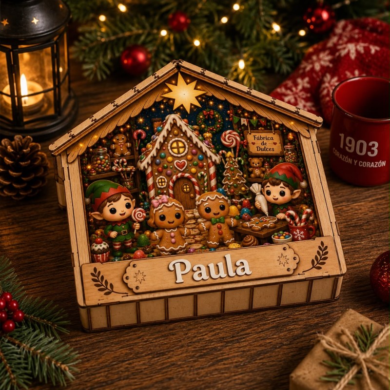 CAJA MADERA PESEBRE