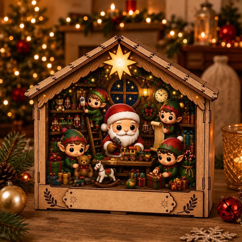 CAJA MADERA PESEBRE