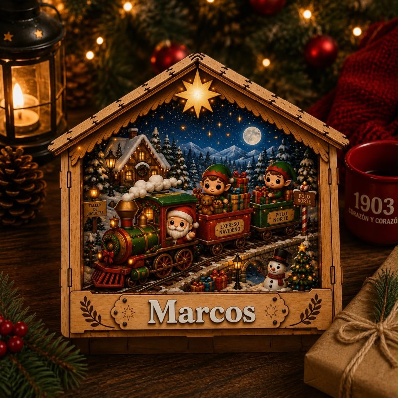 CAJA MADERA PESEBRE