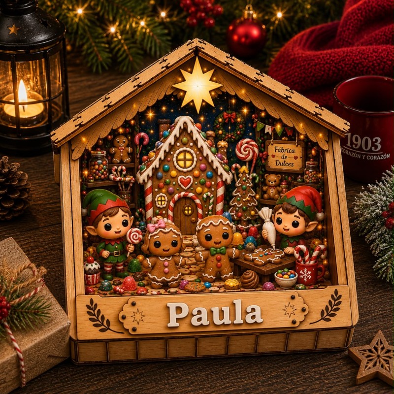 CAJA MADERA PESEBRE