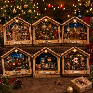 CAJA MADERA PESEBRE