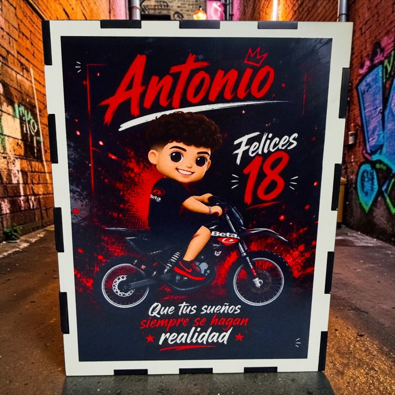FUNKO DE MADERA MOTOS
