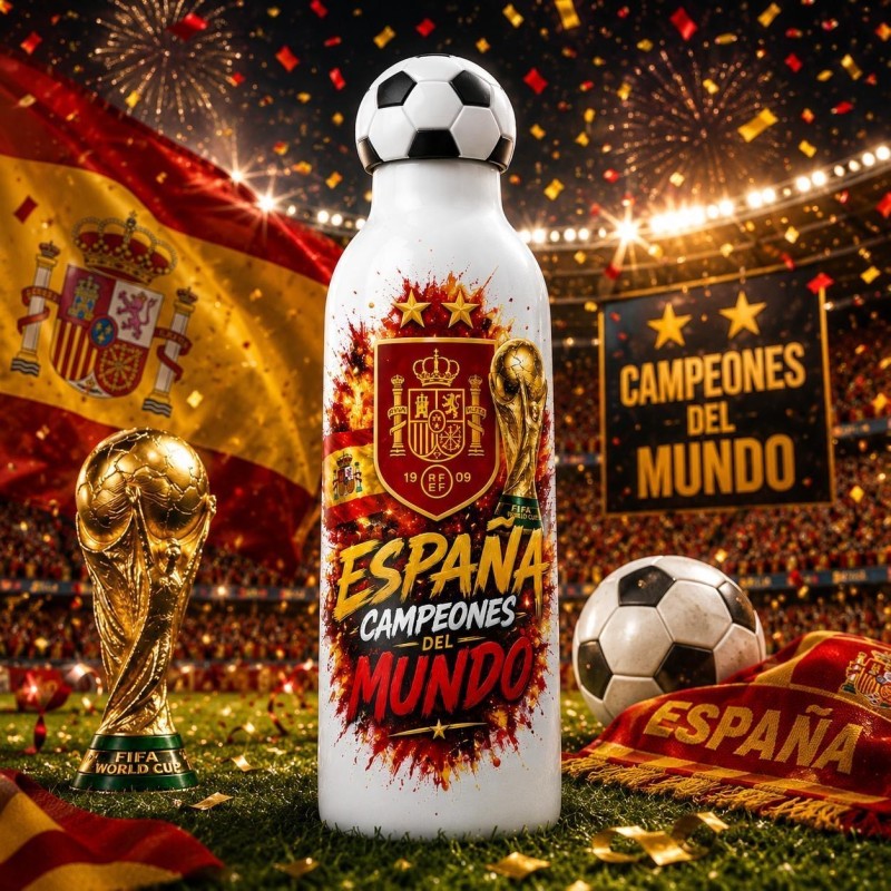 BOTELLA TAPÓN BALÓN ESPAÑA MUNDIAL