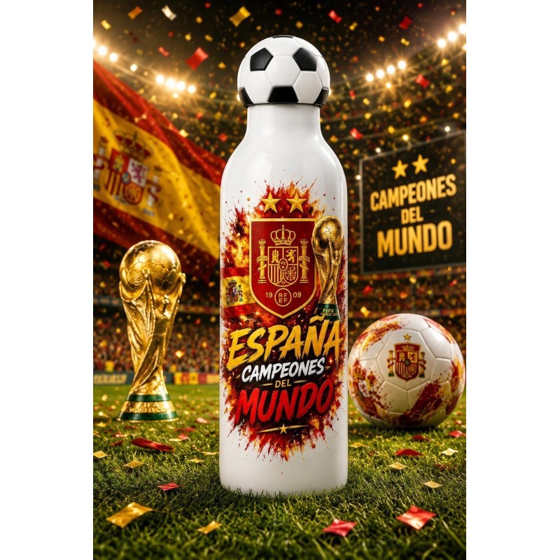 BOTELLA TAPÓN BALÓN ESPAÑA MUNDIAL