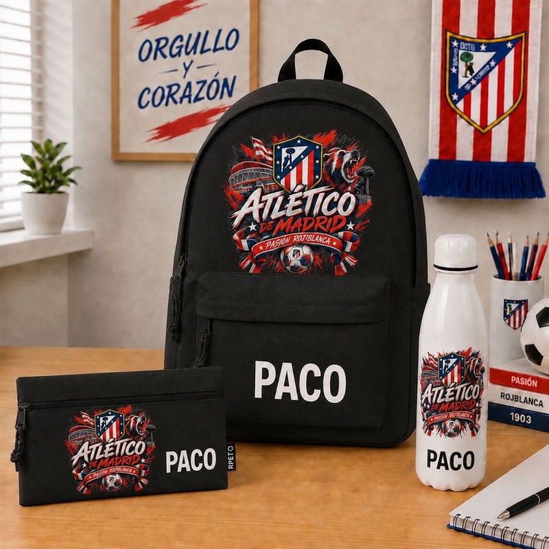 PACK MOCHILA+ESTUCHE+BOTELLA ATLÉTIC