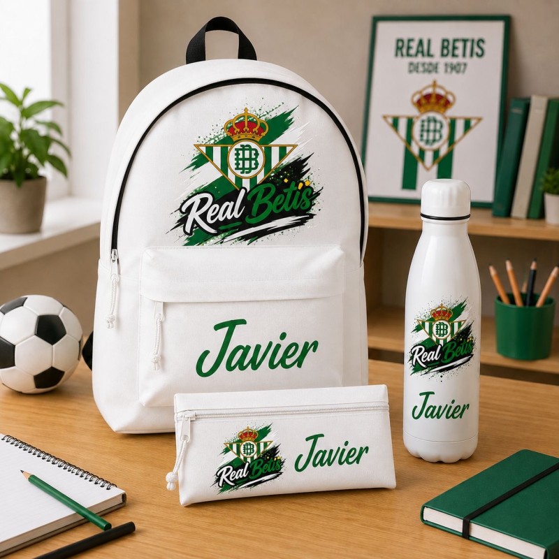PACK MOCHILA+ESTUCHE+BOTELLA BETIS