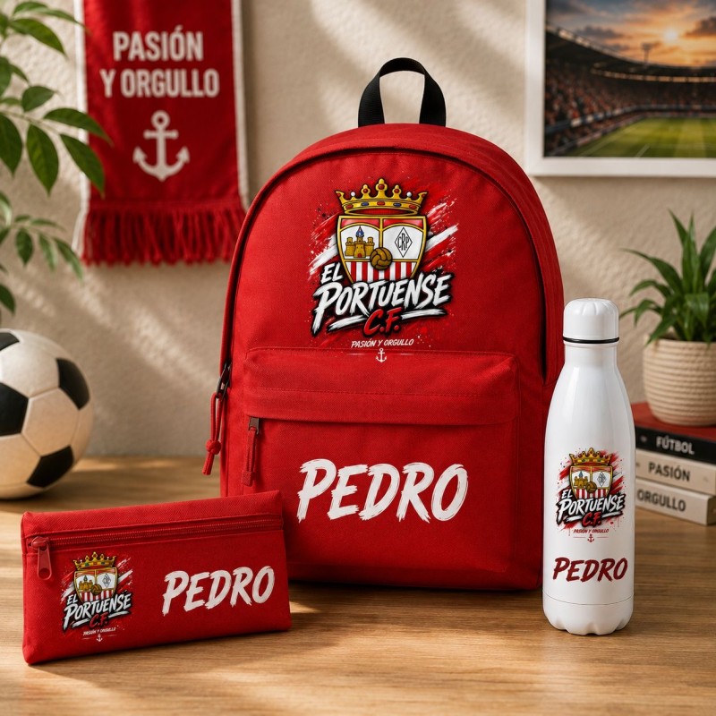 PACK MOCHILA+ESTUCHE+BOTELLA PORTUENSE