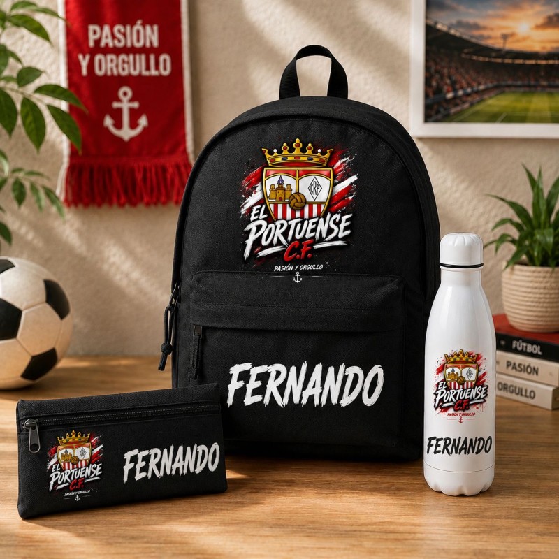 PACK MOCHILA+ESTUCHE+BOTELLA PORTUENSE