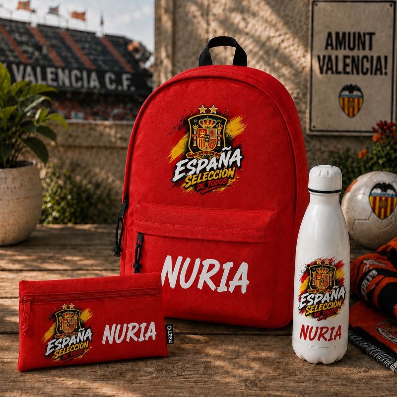 PACK MOCHILA+ESTUCHE+BOTELLA ESPAÑA