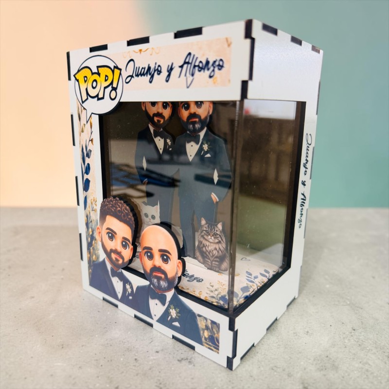 FUNKO DE MADERA PERSONALIZADO BODA