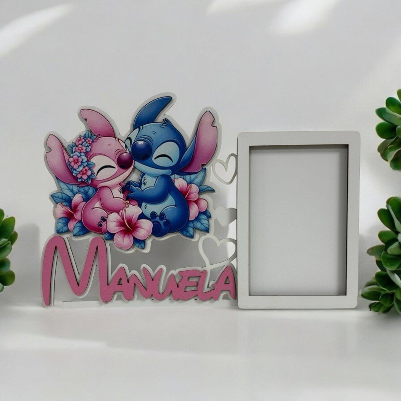 PORTA FOTOS STITCH Y ÁNGEL