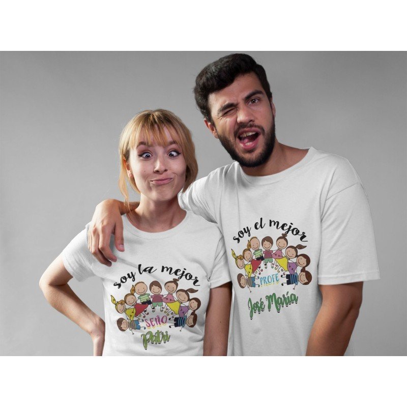 CAMISETA MEJOR PROFE Y SEÑO