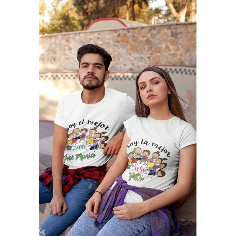 CAMISETA MEJOR PROFE Y SEÑO