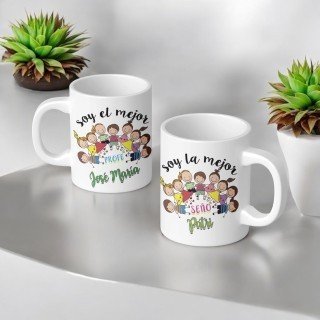 TAZA EL MEJOR PROFE Y SEÑO