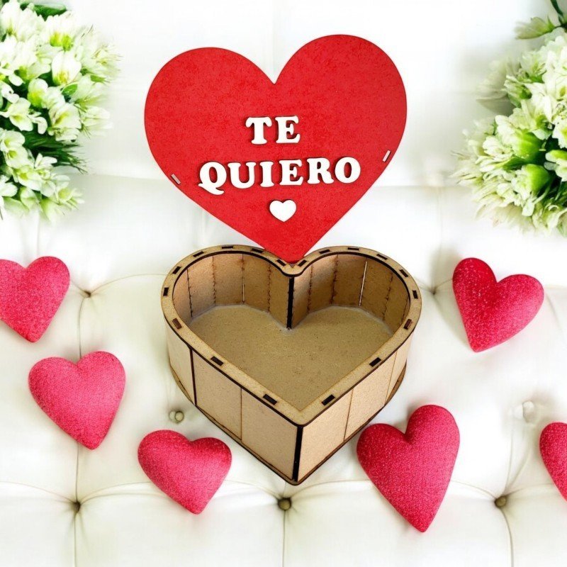 CAJA CORAZÓN ROJO