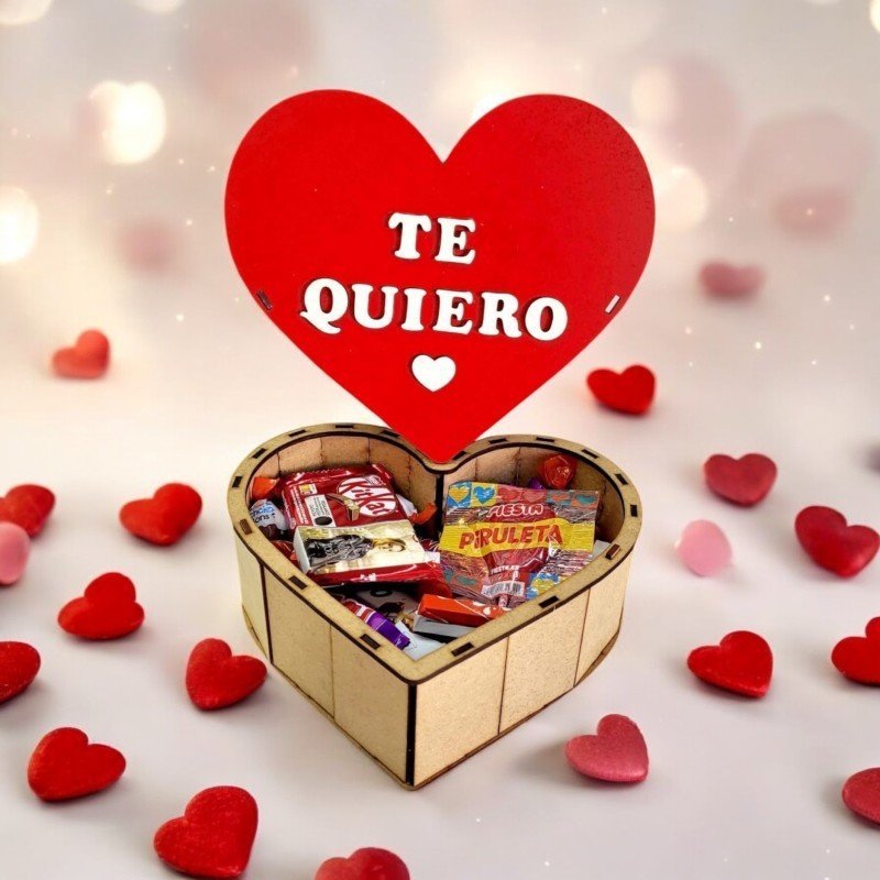 CAJA CORAZÓN ROJO