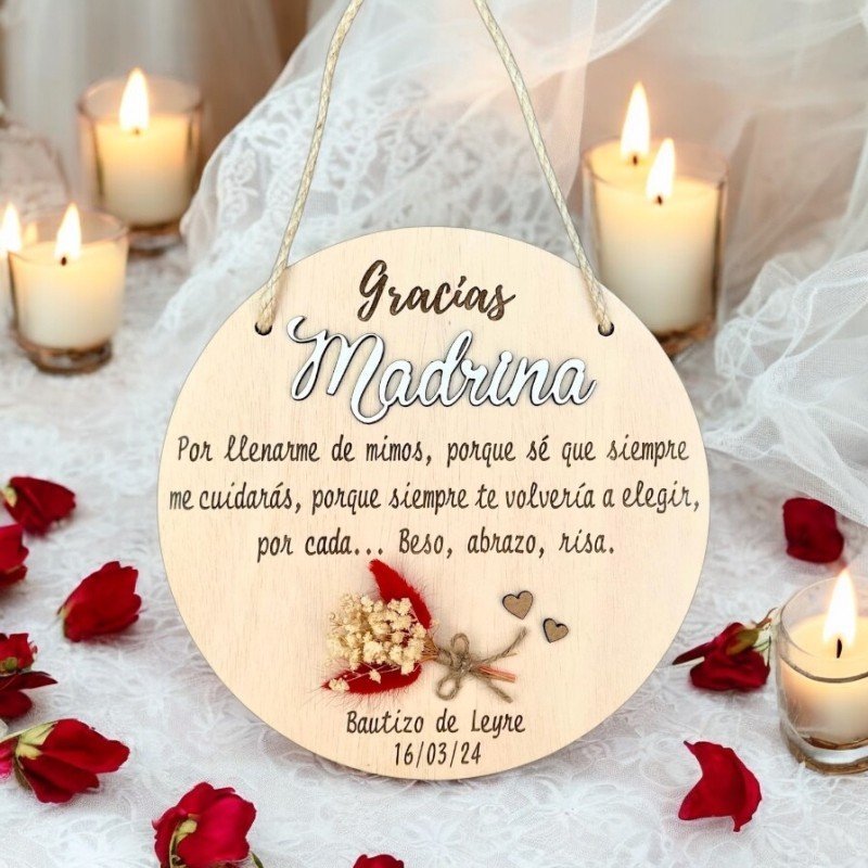 PLACA GRACIAS MADRINA