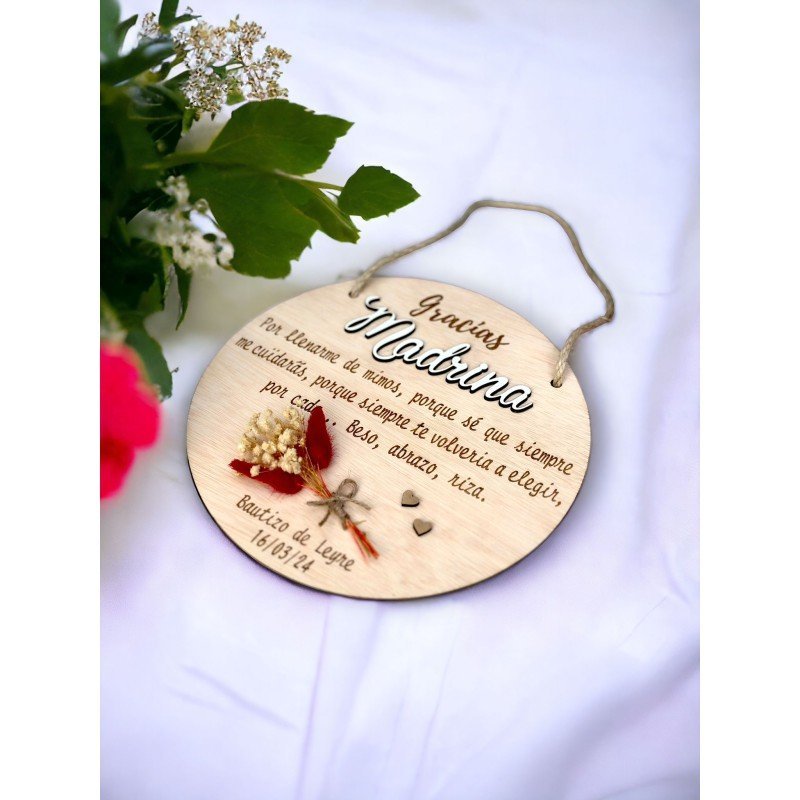 PLACA GRACIAS MADRINA